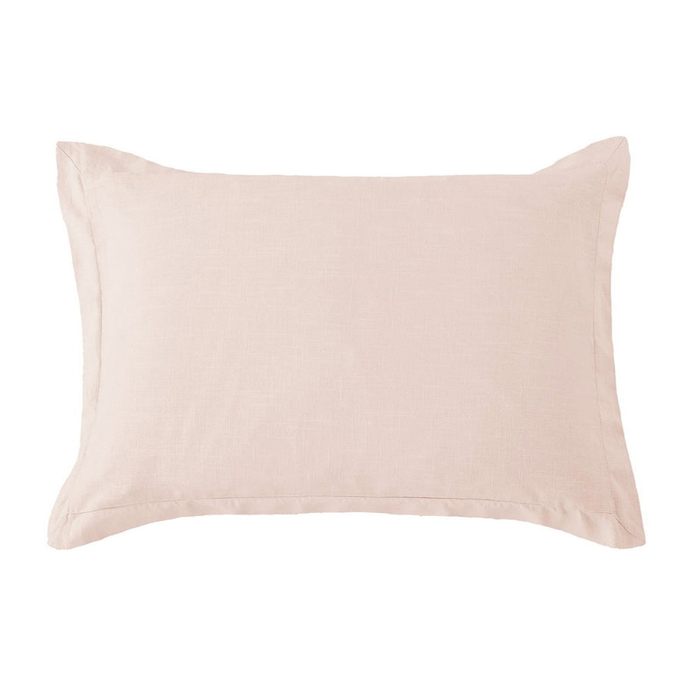 HiEnd Accents Hera Washed Linen Tailored Dutch Euro Pillow FB1927DE-OS-BH Blush Shell: 70% viscose, 30% linen; Fill: 100% waterfowl feathers 27.0 x 39.0 x 5.0