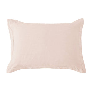 HiEnd Accents Hera Washed Linen Tailored Dutch Euro Pillow FB1927DE-OS-BH Blush Shell: 70% viscose, 30% linen; Fill: 100% waterfowl feathers 27.0 x 39.0 x 5.0