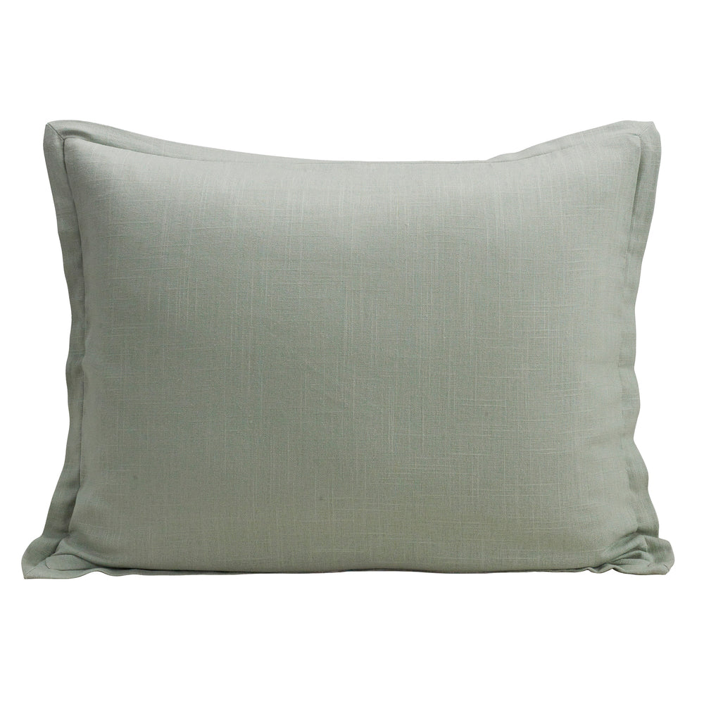 HiEnd Accents Hera Washed Linen Tailored Dutch Euro Pillow FB1927DE-OS-BH Blush Shell: 70% viscose, 30% linen; Fill: 100% waterfowl feathers 27.0 x 39.0 x 5.0