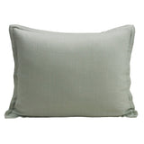 HiEnd Accents Hera Washed Linen Tailored Dutch Euro Pillow FB1927DE-OS-GR Sage Shell: 70% viscose, 30% linen; Fill: 100% waterfowl feathers 27.0 x 39.0 x 5.0