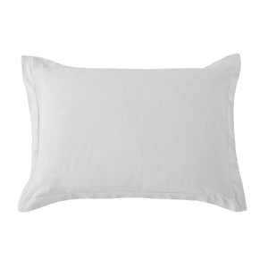 HiEnd Accents Hera Washed Linen Tailored Dutch Euro Pillow FB1927DE-OS-GY Gray Shell: 70% Viscose, 30% Linen, Filling: 100% Waterfowl Feathers 27x39x5