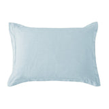 HiEnd Accents Hera Washed Linen Tailored Dutch Euro Pillow FB1927DE-OS-LB Light Blue Shell: 70% viscose, 30% linen; Fill: 100% waterfowl feathers 27.0 x 39.0 x 5.0