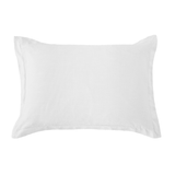 HiEnd Accents Hera Washed Linen Tailored Dutch Euro Pillow FB1927DE-OS-WH White Shell: 70% viscose, 30% linen; Fill: 100% waterfowl feathers 27x39x5