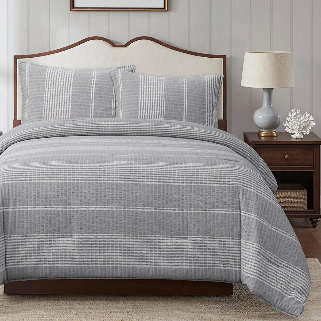 HiEnd Accents Lane Stripe Duvet Cover Set - Thumbnail 3