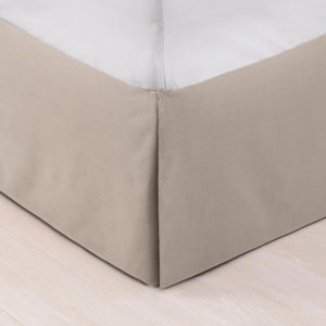 HiEnd Accents Trent Bed Skirt FB1934BS-KG-OC Taupe Polyester 78x80x18