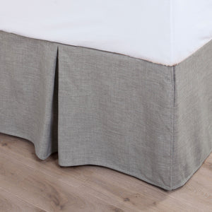 HiEnd Accents Solid Taupe Faux Linen Bed Skirt FB1936BS-FL-OC Taupe 100% polyester 54x76x16