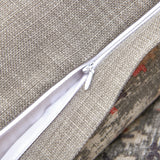 HiEnd Accents Carmen Kilim Duvet Cover Set FB1936DS-SQ-OC Taupe Face: 70% viscose, 30% linen; Back: 100% cotton; Fill: 100% polyester 92x96x1