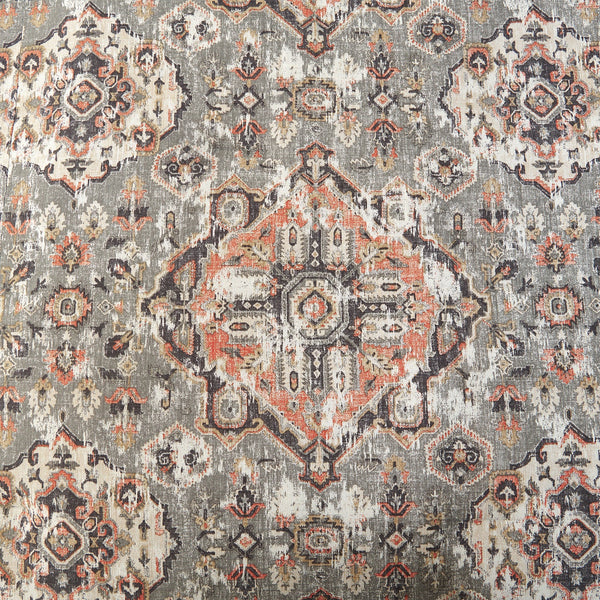 HiEnd Accents Carmen Kilim Comforter Set FB1936-TW-OC Taupe Face: 70% viscose, 30% linen; Back: 100% cotton; Fill: 100% polyester 68x88x1