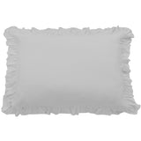 HiEnd Accents Lily Washed Linen Ruffled Dutch Euro Pillow FB1947DE-OS-GY Light Gray Shell: 70% viscose, 30% linen; Fill: 100% waterfowl feathers 27.0 x 39.0 x 5.0