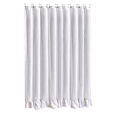HiEnd Accents Lily Washed Linen Ruffled Shower Curtain FB1947SC-OS-WH White 70% viscose, 30% linen 72x72x0.3