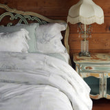 HiEnd Accents Rosaline Linen Duvet Cover Set FB2012DS-SQ-OC White Face: 70% viscose, 30% linen; Back: 100% cotton 92x96x1