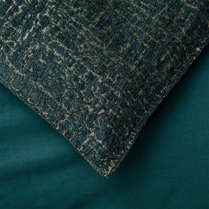 HiEnd Accents Hayworth Comforter Set FB2013-SQ-OC Deep Teal/Gold Comforter: Face: 100% Polyester,Back: 100% Cotton, Sham: 100% Polyester 92x96