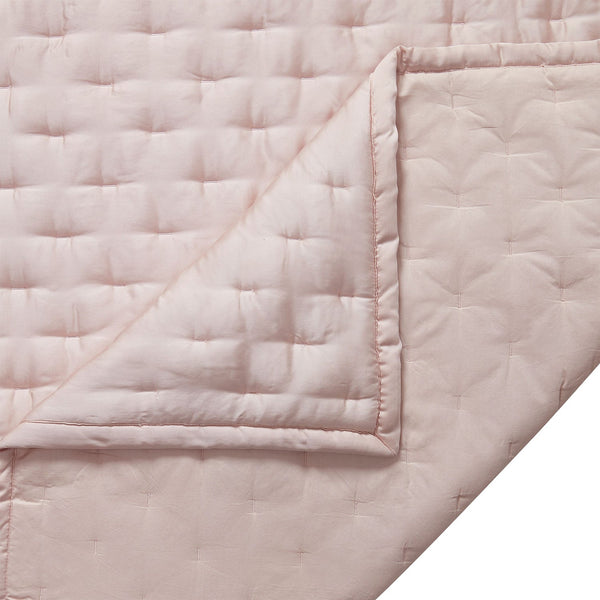 HiEnd Accents Lyocell Quilt FB2135-SK-BH Blush Face: 100% lyocell; Back: 100% cotton; Fill: 100% polyester 110x96