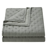 HiEnd Accents Lyocell Quilt FB2135-SK-GR Sage Face: 100% lyocell; Back: 100% cotton; Fill: 100% polyester 110x96