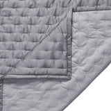 HiEnd Accents Lyocell Quilt FB2135-SK-GY Gray Face: 100% lyocell; Back: 100% cotton; Fill: 100% polyester 110x96