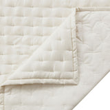 HiEnd Accents Lyocell Quilt FB2135-SK-IV Ivory Face: 100% lyocell; Back: 100% cotton; Fill: 100% polyester 110x96