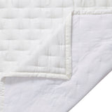 HiEnd Accents Lyocell Quilt FB2135-SK-WH White Face: 100% lyocell; Back: 100% cotton; Fill: 100% polyester 110x96