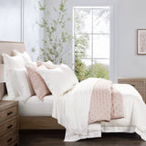 HiEnd Accents Lyocell Quilt FB2135-SQ-BH Blush Face: 100% lyocell; Back: 100% cotton; Fill: 100% polyester 92x96