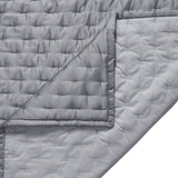 HiEnd Accents Lyocell Quilt FB2135-SQ-GY Gray Face: 100% lyocell; Back: 100% cotton; Fill: 100% polyester 92x96
