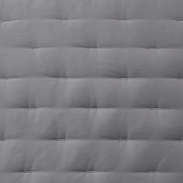 HiEnd Accents Lyocell Quilt FB2135-SQ-GY Gray Face: 100% lyocell; Back: 100% cotton; Fill: 100% polyester 92x96