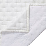 HiEnd Accents Lyocell Quilt FB2135-SQ-WH White Face: 100% lyocell; Back: 100% cotton; Fill: 100% polyester 92x96