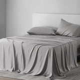 HiEnd Accents Lyocell Sheet Set FB2135SS-KG-GY Gray Face and Back: 100% lyocell 102x108
