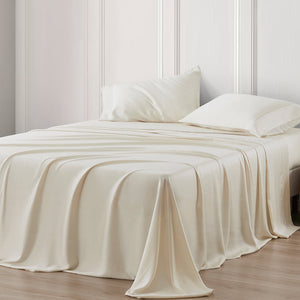 HiEnd Accents Lyocell Sheet Set FB2135SS-KG-IV Ivory Face and Back: 100% lyocell 102x108