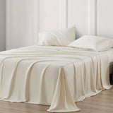 HiEnd Accents Lyocell Sheet Set FB2135SS-KG-IV Ivory Face and Back: 100% lyocell 102x108