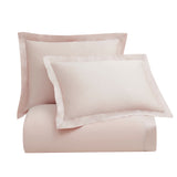 HiEnd Accents Lyocell Duvet Cover Set FB2136DS-SK-BH Blush Duvet Cover - Face: 100% lyocell; Back: 100% cotton; Pillow Sham - Face and Back: 100% lyocell 110x96