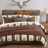 HiEnd Accents Toluca Canvas Comforter Set FB2205-SK-OC Multi Color Comforter - Face and Back: 100% cotton; Fill: 100% polyester. Pillow Sham - Face and Back: 100% cotton. 110x96x3