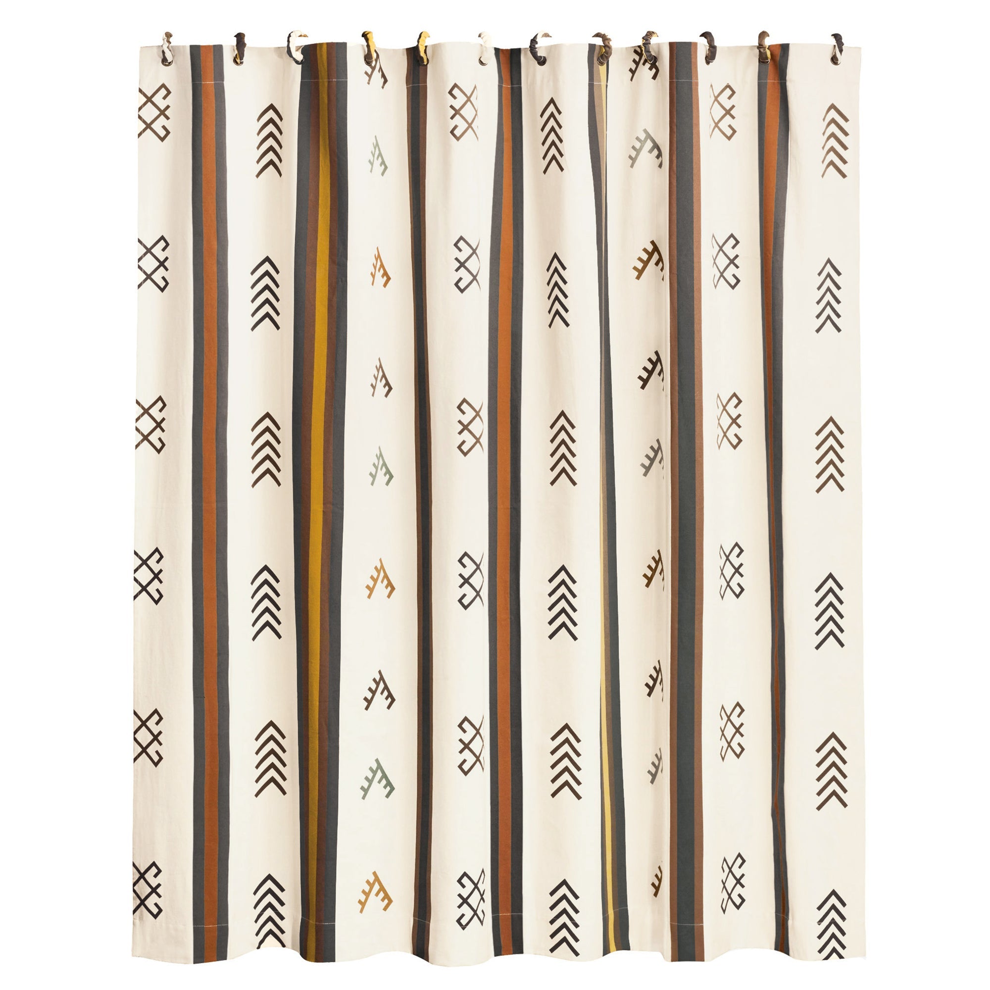 HiEnd Accents Toluca Canvas Shower Curtain
