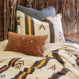 HiEnd Accents Toluca Canvas Comforter Set FB2205-TW-OC Multi Color Comforter - Face and Back: 100% cotton; Fill: 100% polyester. Pillow Sham - Face and Back: 100% cotton. 68x88x2