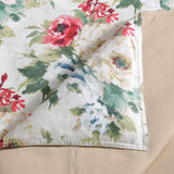 HiEnd Accents Peony Washed Linen Comforter Set FB2212-SQ-BS Blossom Comforter - Face: 70% viscose, 30% linen; Back: 100% cotton; Fill: 100% polyester. Pillow Sham - Face and Back: 70% viscose, 30% linen. 92x96x2