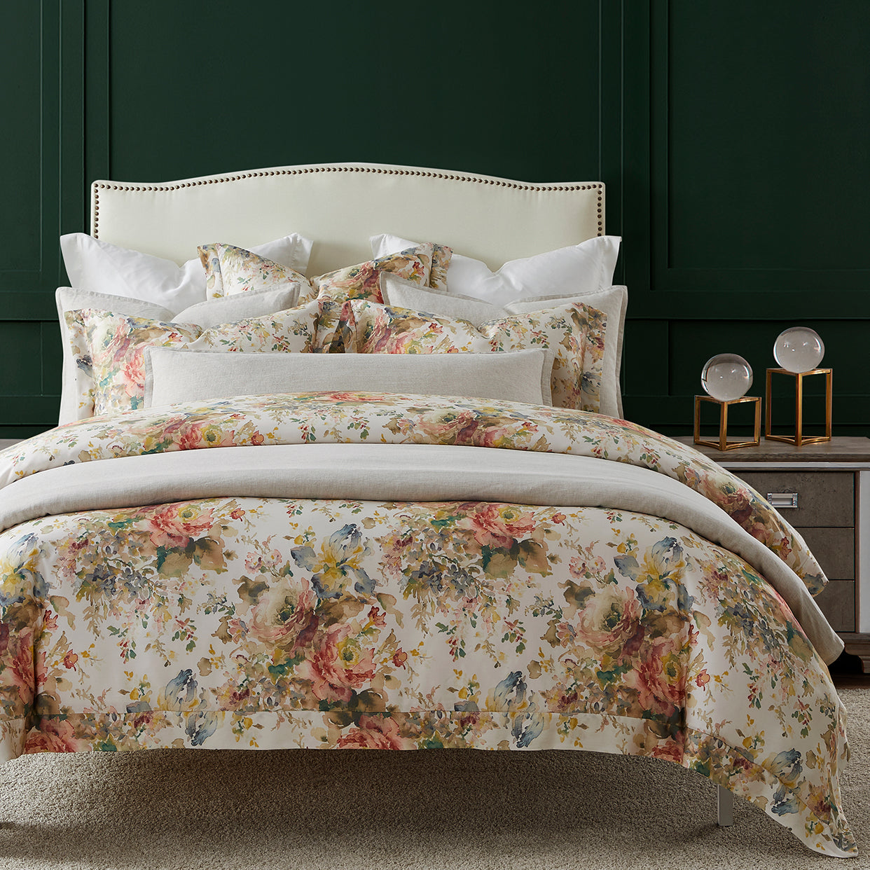 HiEnd Accents Jardin Floral Lyocell Duvet Cover Set - Thumbnail 2