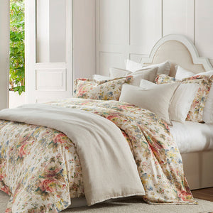 HiEnd Accents Jardin Lyocell Duvet Cover Set FB2235DS-SQ-SA Salmon Face and Back: 100% lyocell 92x96