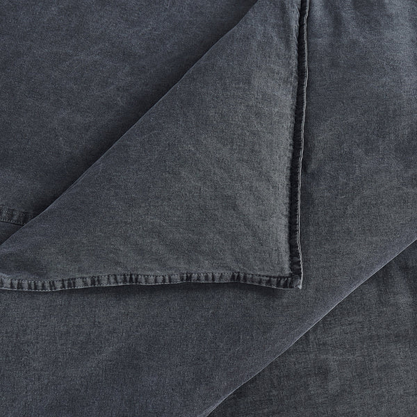 HiEnd Accents Stonewashed Cotton Canvas Duvet Cover Set FB3400DS-TW-CL   