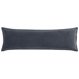 HiEnd Accents Stonewashed Cotton Canvas Long Lumbar Pillow FB3400P9-OS-CL Charcoal 100% cotton 14 x 42