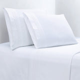 HiEnd Accents Embroidered Border Sheet Set FB3521-FL-WH White 100% cotton 80x100x18