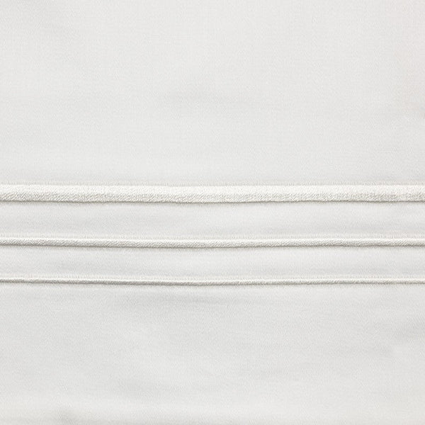 HiEnd Accents Embroidered Border Sheet Set FB3521-SQ-WH White 100% cotton 90 x 102 x 0.3