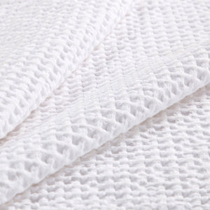 HiEnd Accents Waffle Weave Duvet Cover FB3800DU-SQ-WH  100% cotton 92 x 96