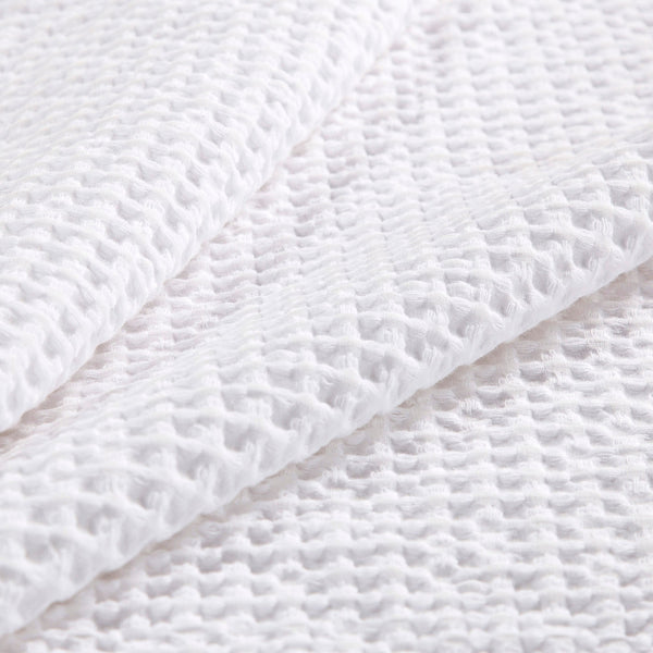 HiEnd Accents Waffle Weave Duvet Cover FB3800DU-SQ-WH  100% cotton 92 x 96