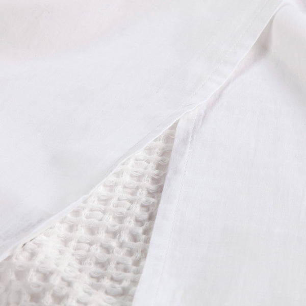 HiEnd Accents Waffle Weave Duvet Cover FB3800DU-SQ-WH  100% cotton 92 x 96