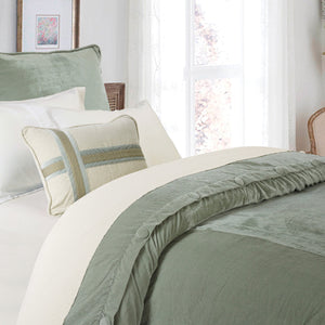 HiEnd Accents Arlington Velvet Duvet Cover FB3801DU-SK-OC Green Face: 100% polyester; Back: 100% cotton 110x96x0.5