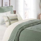 HiEnd Accents Arlington Velvet Duvet Cover FB3801DU-SQ-OC Green Face: 100% polyester; Back: 100% cotton 92x96x0.5