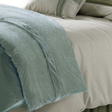 HiEnd Accents Arlington Velvet Duvet Cover FB3801DU-SQ-OC Green Face: 100% polyester; Back: 100% cotton 92x96x0.5