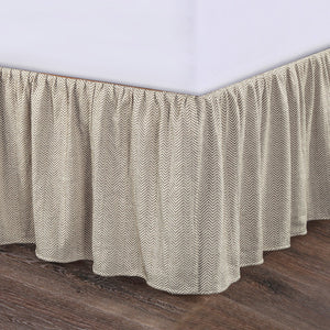 HiEnd Accents Fairfield Bed Skirt FB3900BS-KG-OC Cream Skirt: 100% polyester; Decking: 100% polyester 78x80x17