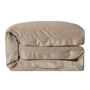 HiEnd Accents Fairfield Sand Velvet Duvet Cover FB3900DU-SQ-SN Sand Face: 100% polyester; Back: 100% cotton 92x96x2