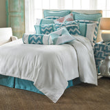 HiEnd Accents Catalina Duvet Cover Set FB3930-FL-OC Multi Duvet: 15% Polyester, 70% Cotton, 15% Linen; Bed Skirt: 55% Cotton, 45% Linen; Pillow Sham(s): 50% Cotton, 50% Polyester 90x90x1