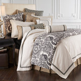 HiEnd Accents Augusta Toile Duvet Cover FB4162DU-SQ-OC Black, White Face: 80% polyester, 20% cotton; Back: 100% cotton 92x96x0.5