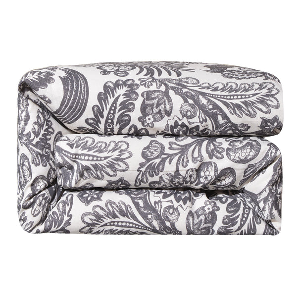 HiEnd Accents Augusta Toile Duvet Cover FB4162DU-SQ-OC Black, White Face: 80% polyester, 20% cotton; Back: 100% cotton 92x96x0.5
